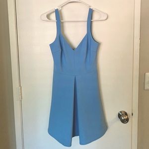 Baby blue short flowy designer dress Size 0